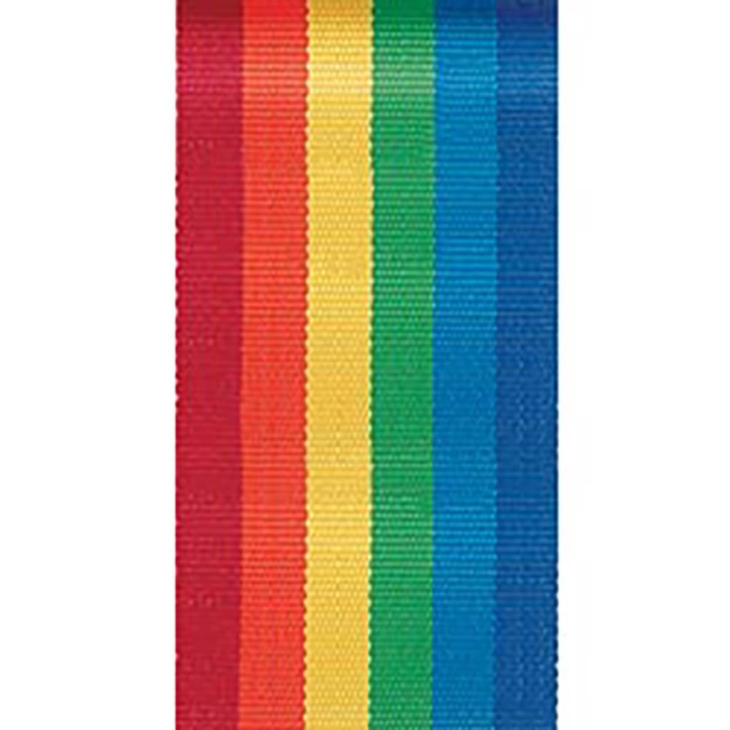 Offray Stripe Ribbon 5/8in x 3yds Rainbow