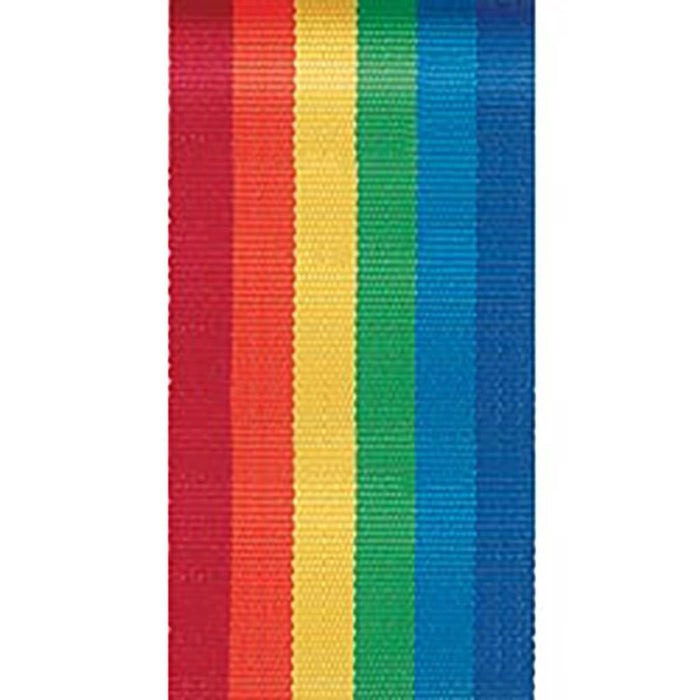 Offray Stripe Ribbon 5/8in x 3yds Rainbow