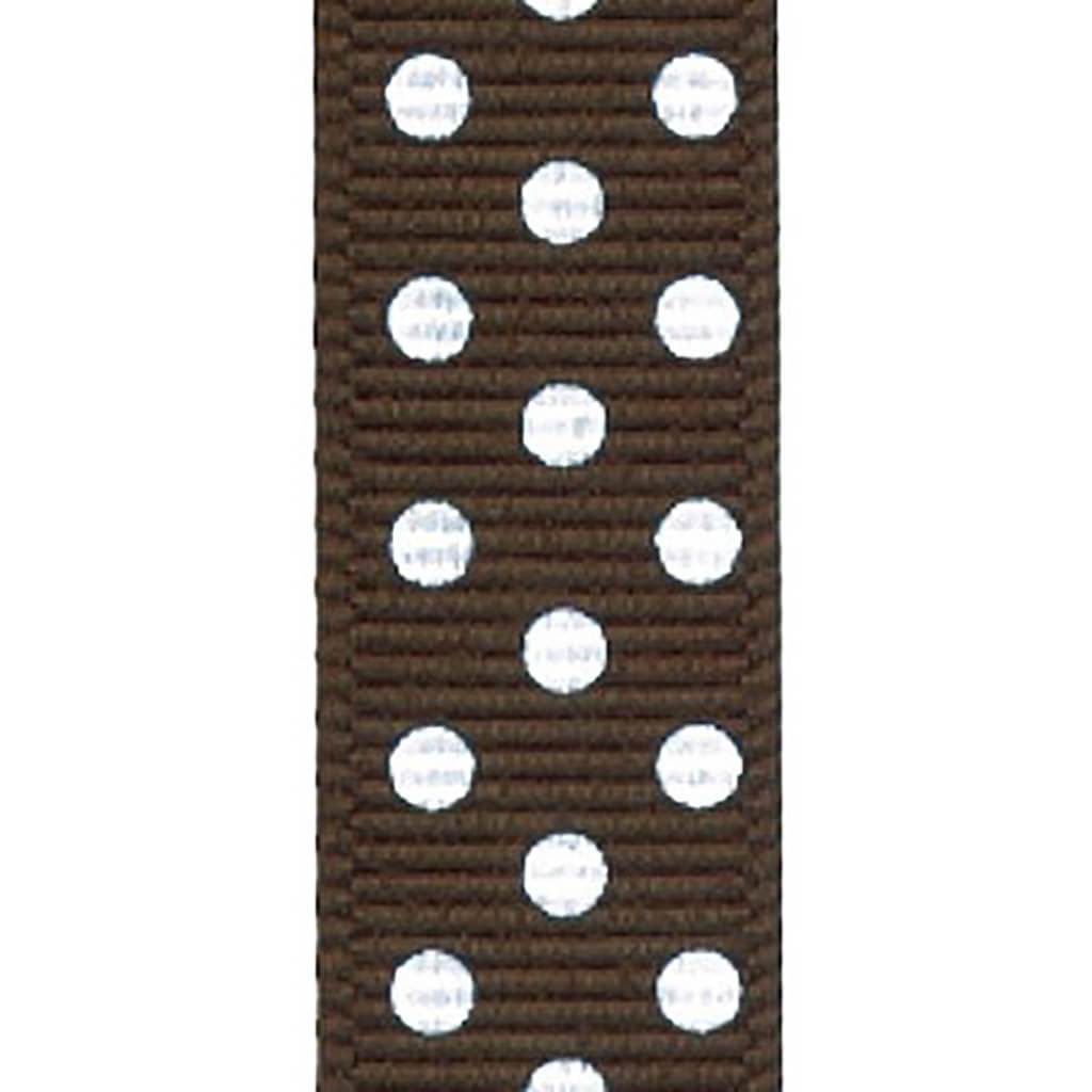 Confetti Dots Ribbon 5/8in 3ydss Brown