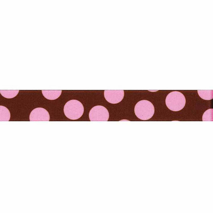 Offray Random Dot Puff Craft Ribbon 7/8in x 9ft Light Pink