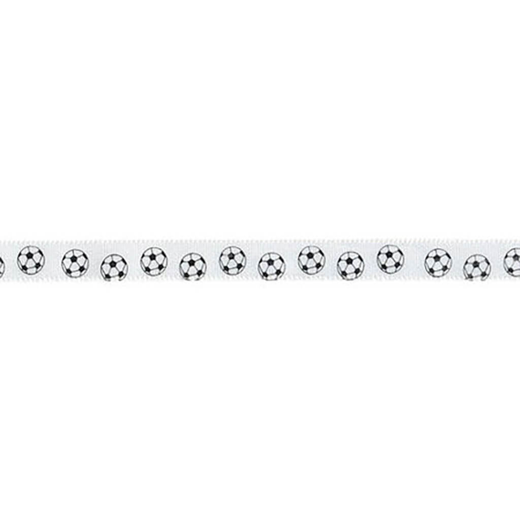 Offray Sport Icon Craft Ribbon 3/8in x 12ft Soccer