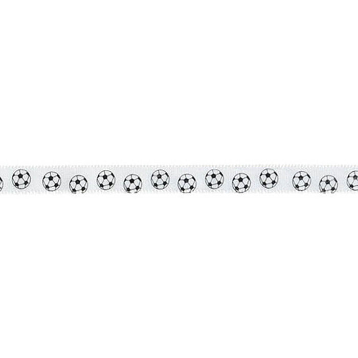 Offray Sport Icon Craft Ribbon 3/8in x 12ft Soccer