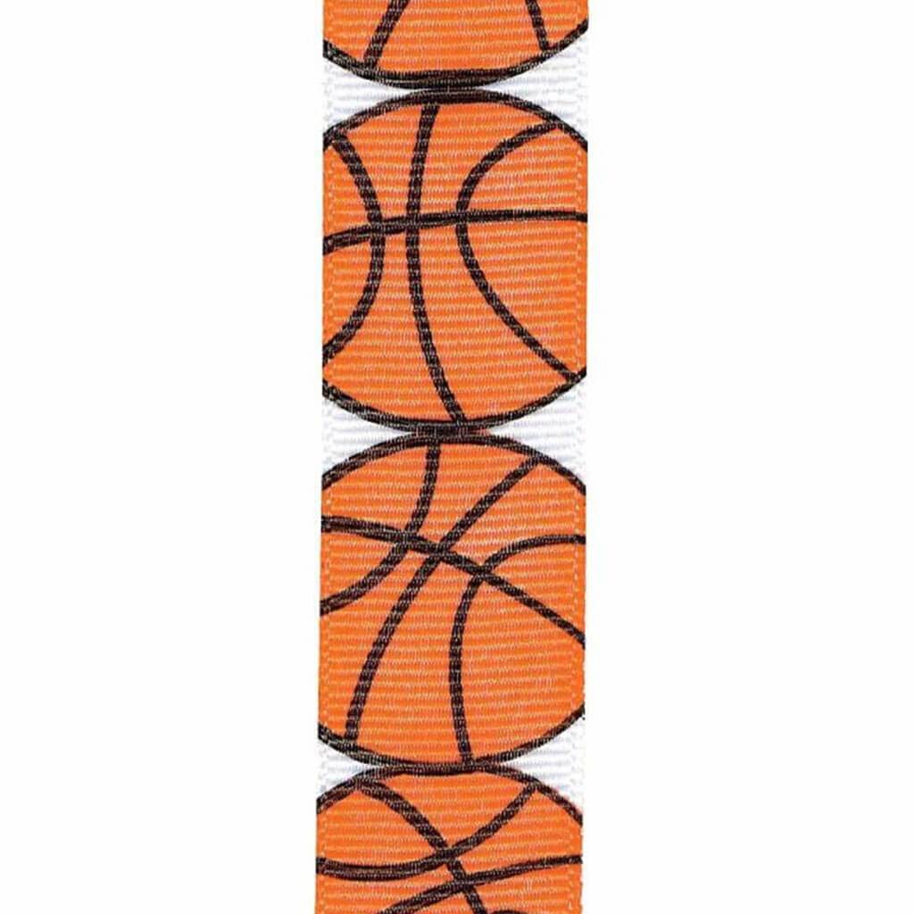 Offray Sports Star Craft Ribbon 7/8in x 9ft Basketball