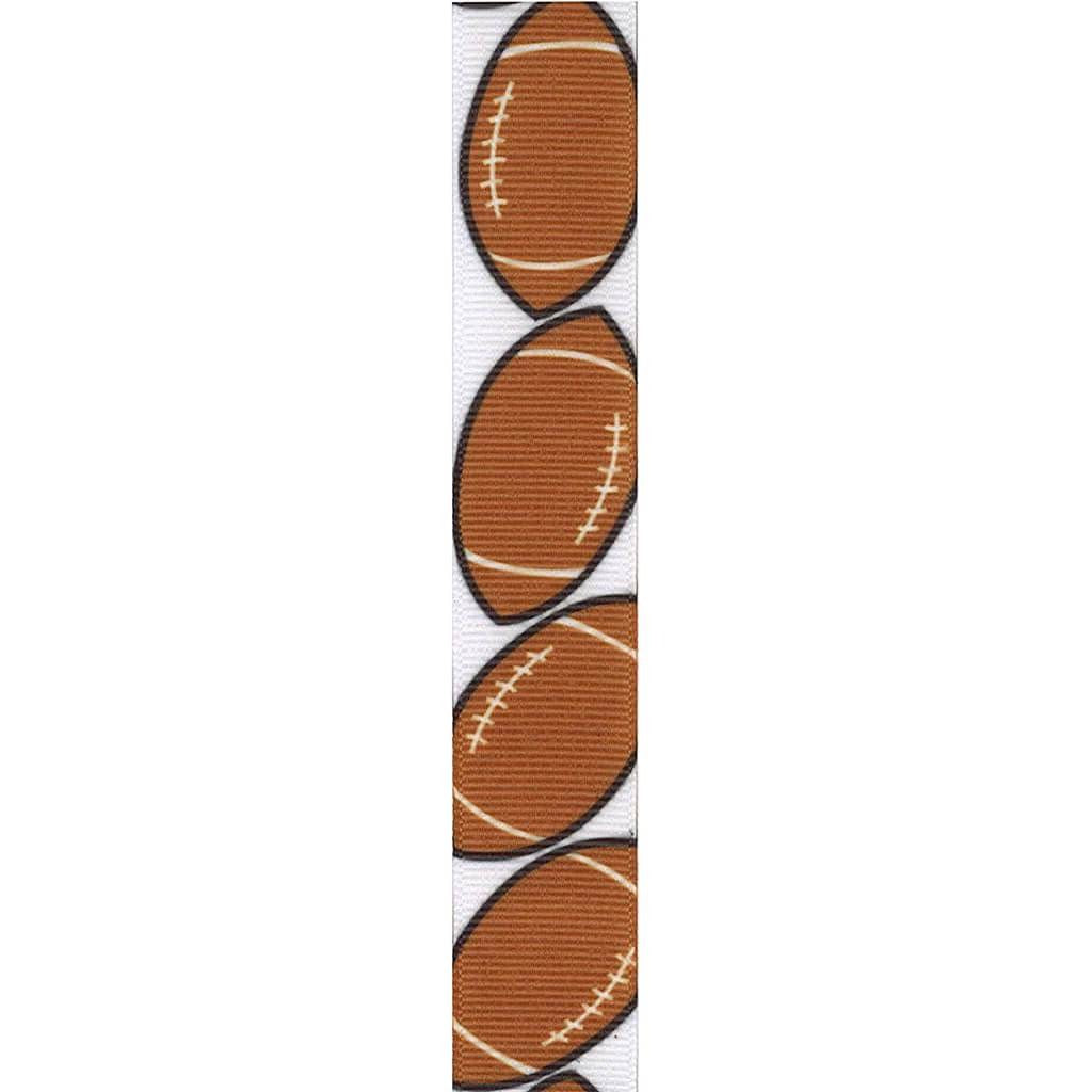 Offray Grosgrain Sports Craft Ribbon 7/8in x 9ft Football
