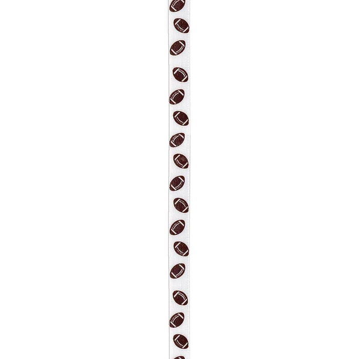 Offray Football Icon Ribbon 3/8in x 12ft