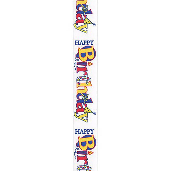 Offray Everydsay Sentiment 7/8in Happy Birthday Ribbon 9ft
