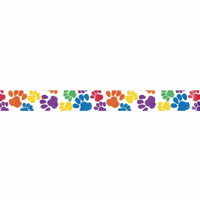 Offray Pawprint Craft Ribbon 7/8in x 9ft Multi