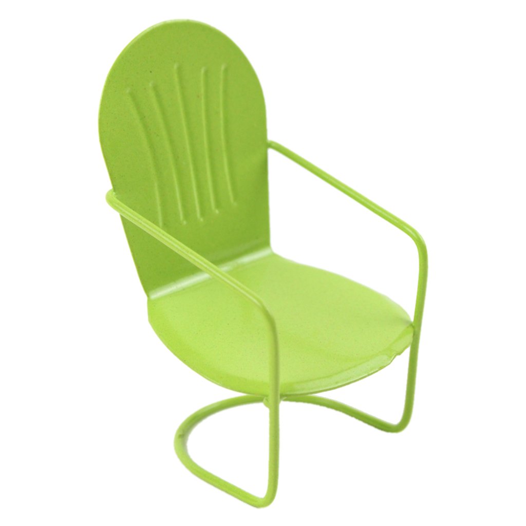 Miniature Garden Pastel Green Glider Chair 3in 