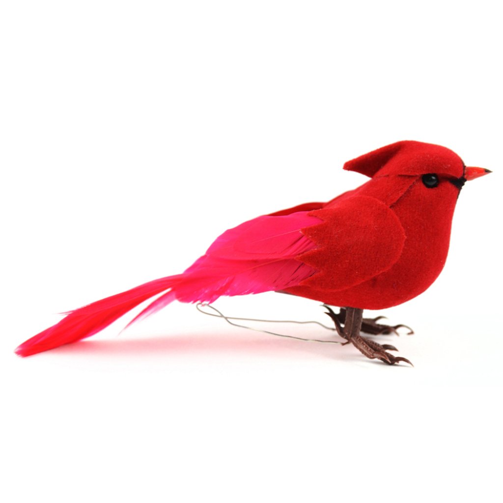 Cardinal Red On Wire 4In 