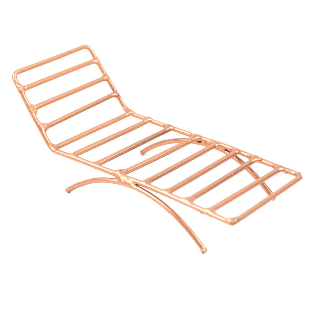 Mini Garden Iron Lounge Chair, Copper 4â€? 