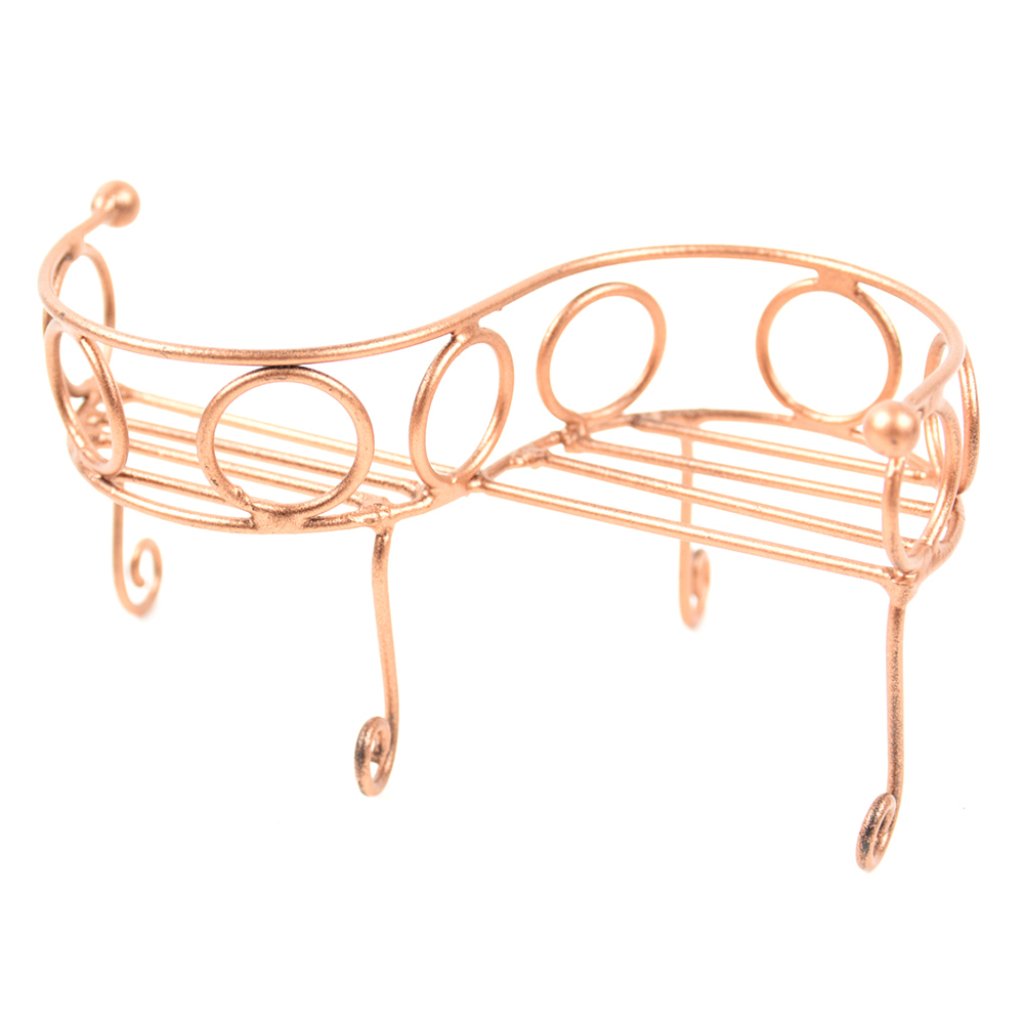 Mini Garden Iron Tete-A-Tete Bench, Copper 4.75â€? 