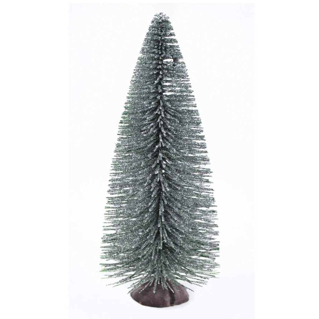 Pine Tree With Silver Glitter 6.25in 