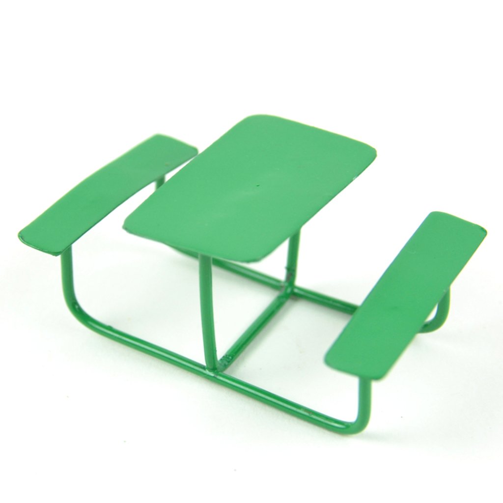 Micro Mini Green Picnic Bench 