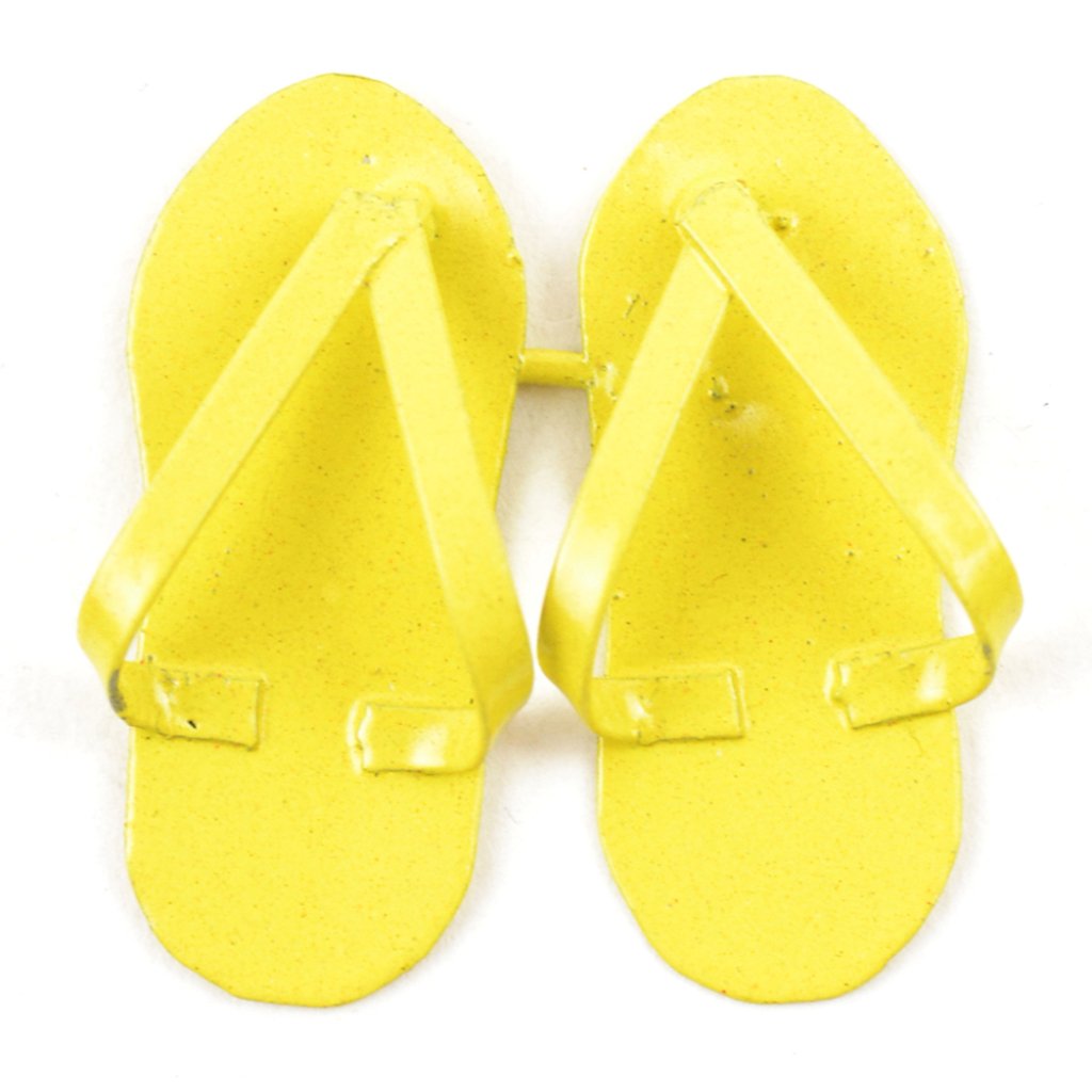 Mini Garden Iron Yellow Flip Flops 1.25â€? 