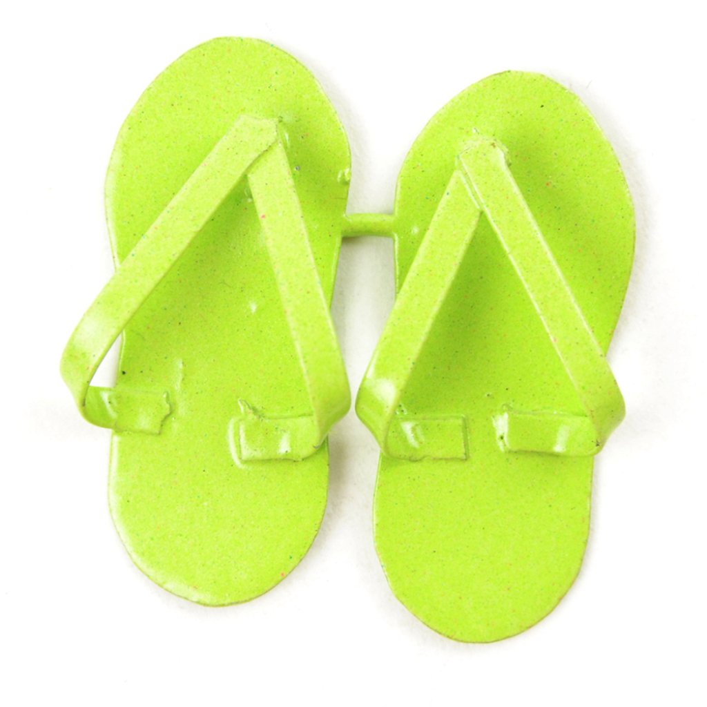 Mini Garden Iron Lime Green Flip Flops 1.25â€? 
