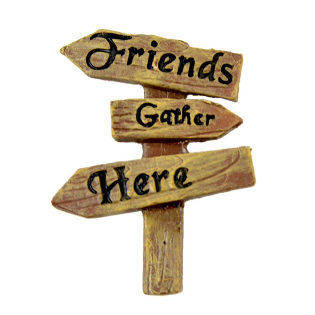 Friends Gather Here Sign 