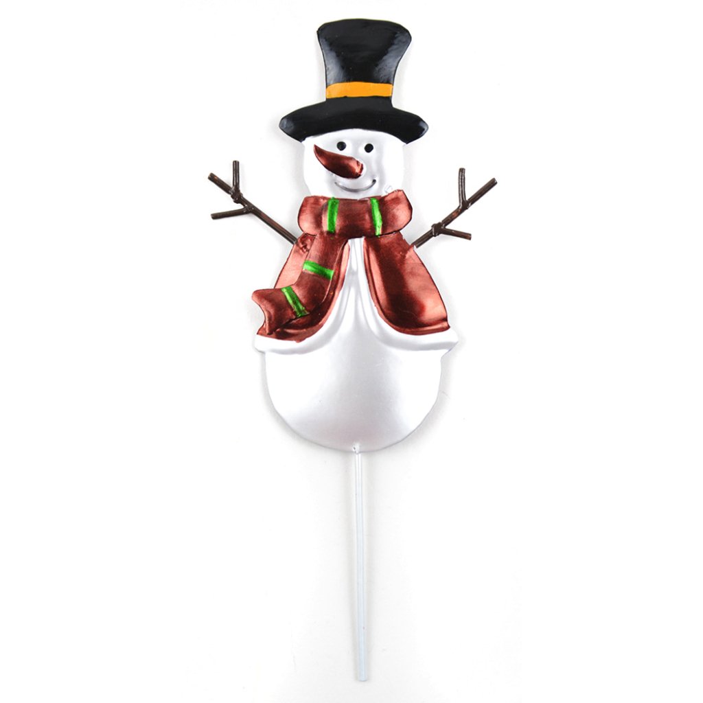 Flat Metal Snowman 5â€? 