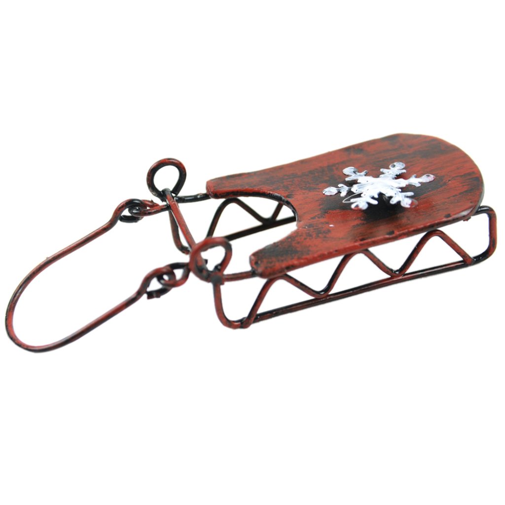 Metal Sled With Snowflake 2.5â€? 