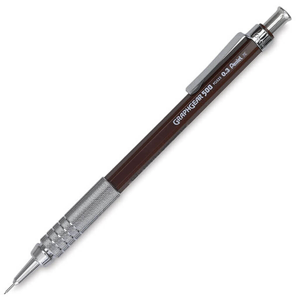 Pentel Graph Gear 500 Pencil 0.3 mm Brown Barrel