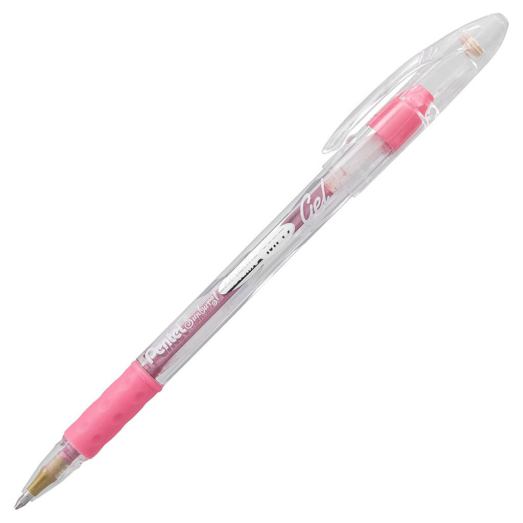 Pentel Sunburst Metallic Gel Ink Roller Medium Pink