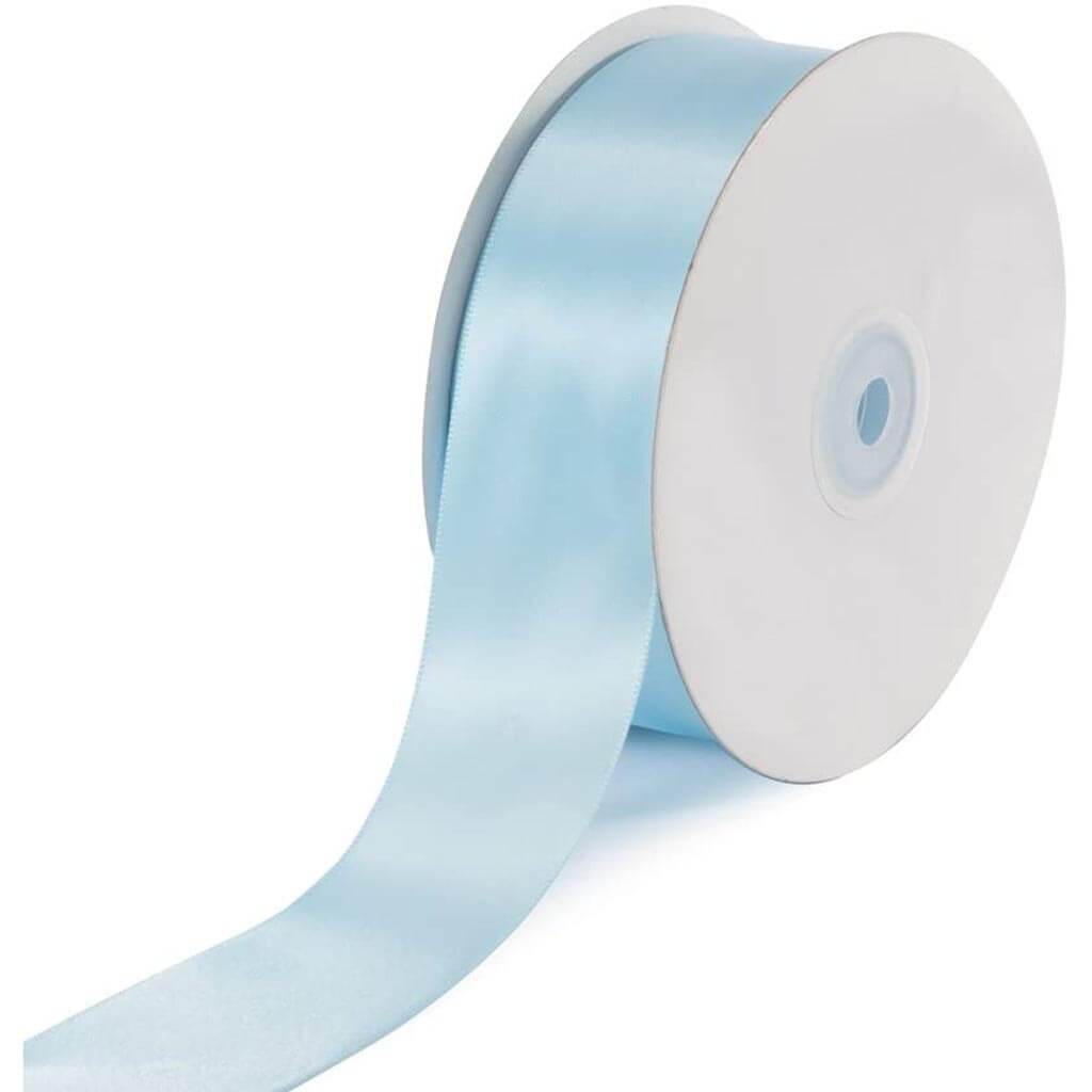Single Face Satin Ribbon 7/8in Wide 18ft Light Blue