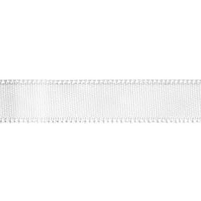 Offray Single Face Satin Craft Ribbon 7/8in x 18ft White