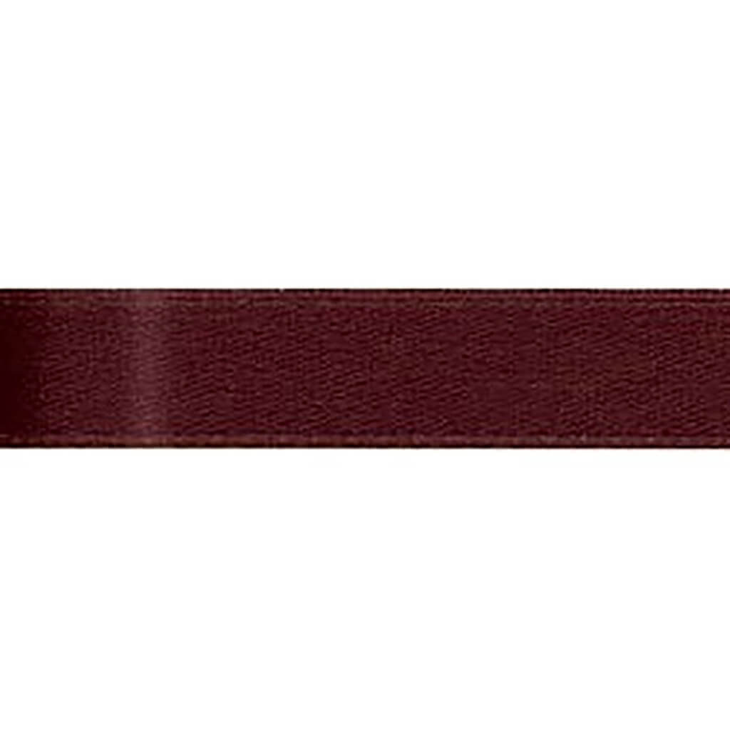 Offray Single Face Satin Craft Ribbon 5/8in x 18ft Brown