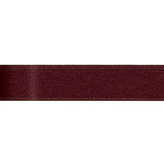 Offray Single Face Satin Craft Ribbon 5/8in x 18ft Brown