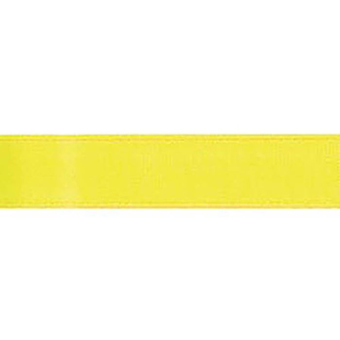 Offray Single Face Satin Craft Ribbon 5/8in x 18ft Lemon