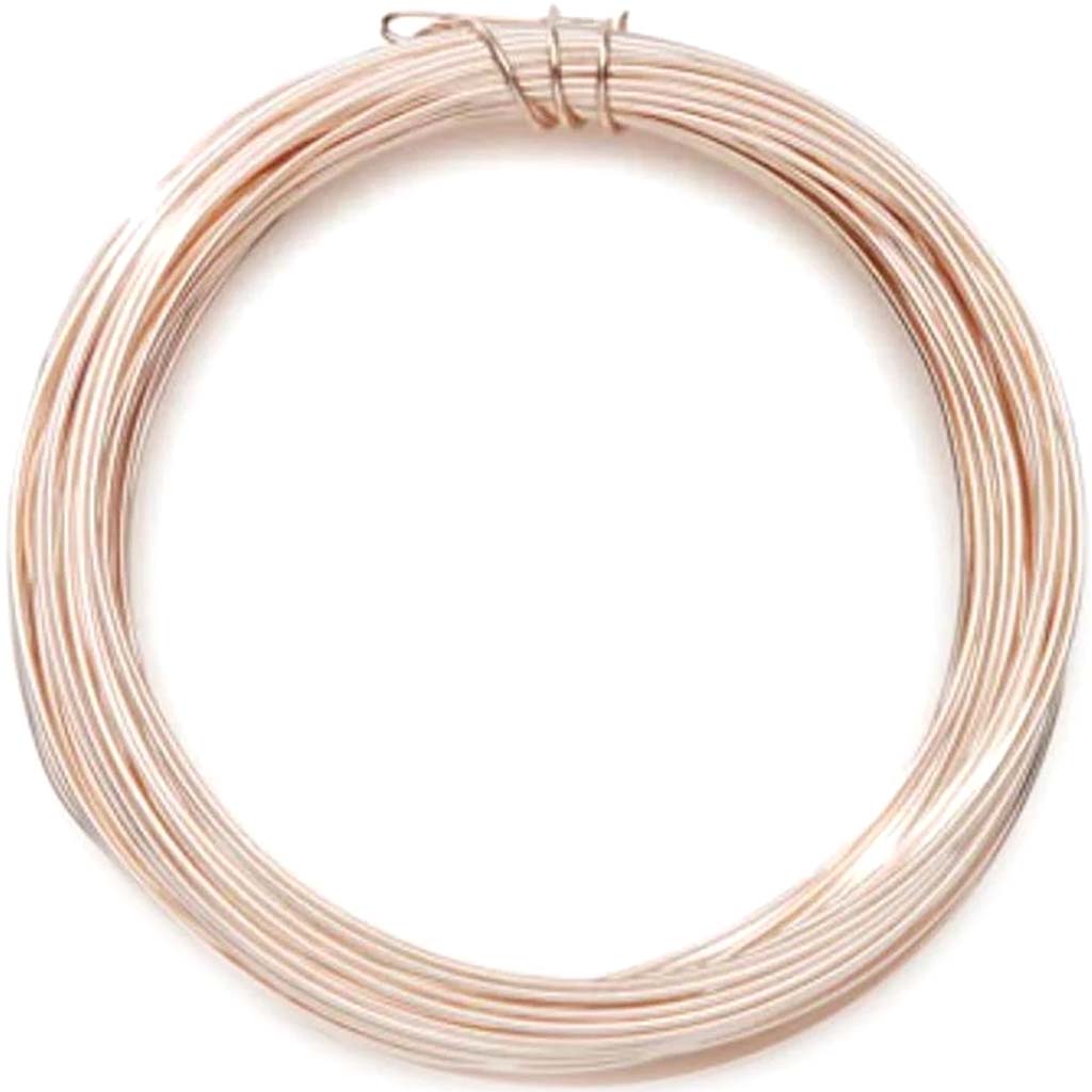 Silver Plated Copper Wire 24 Gauge Rose Gold 10 Yards 