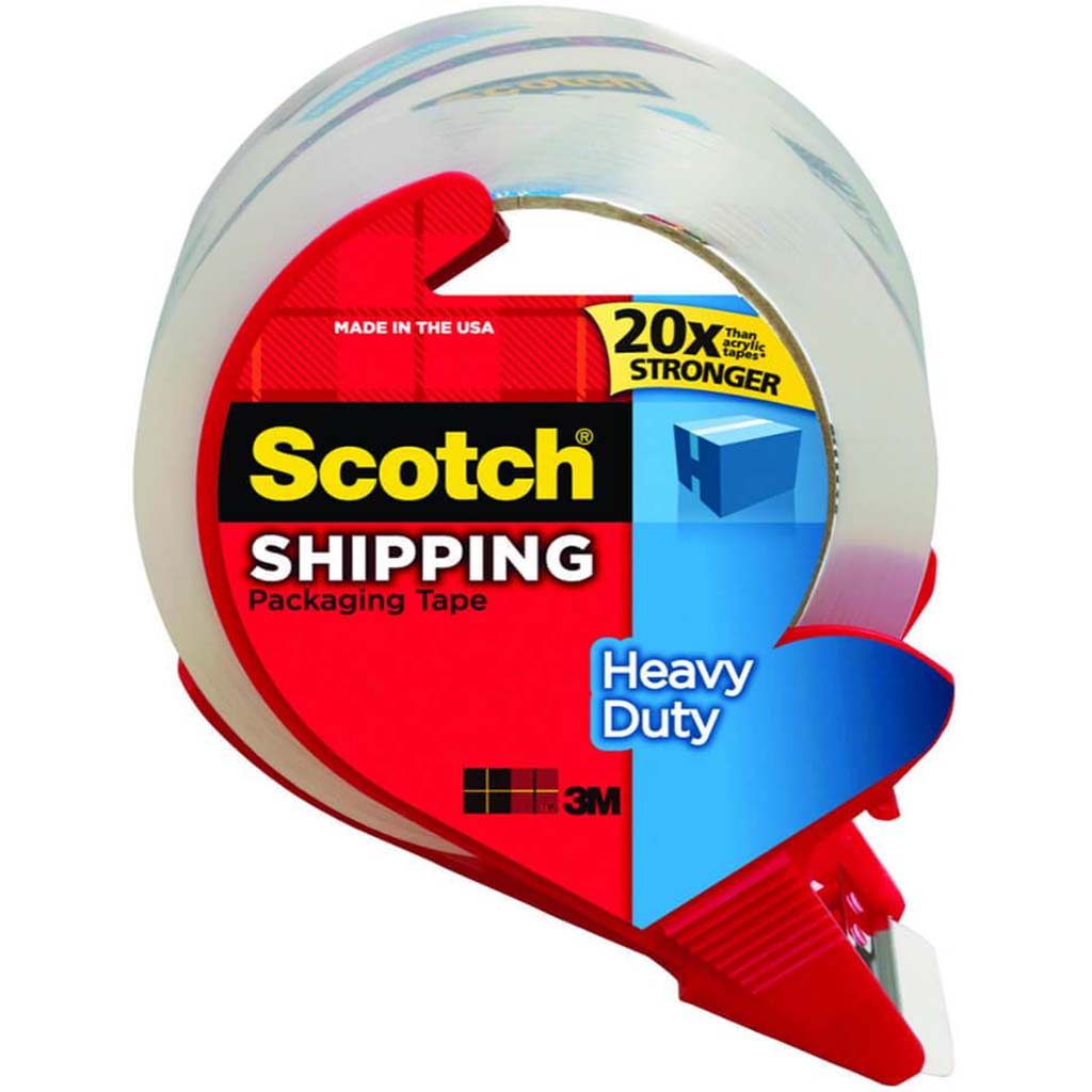 Scotch Heavy Duty Shipping Packaging Tape .88in x 800in 