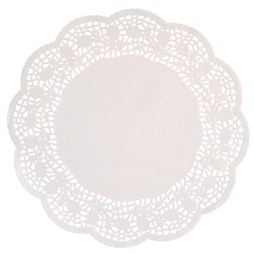 Doilies 8.5in 28ct, White 