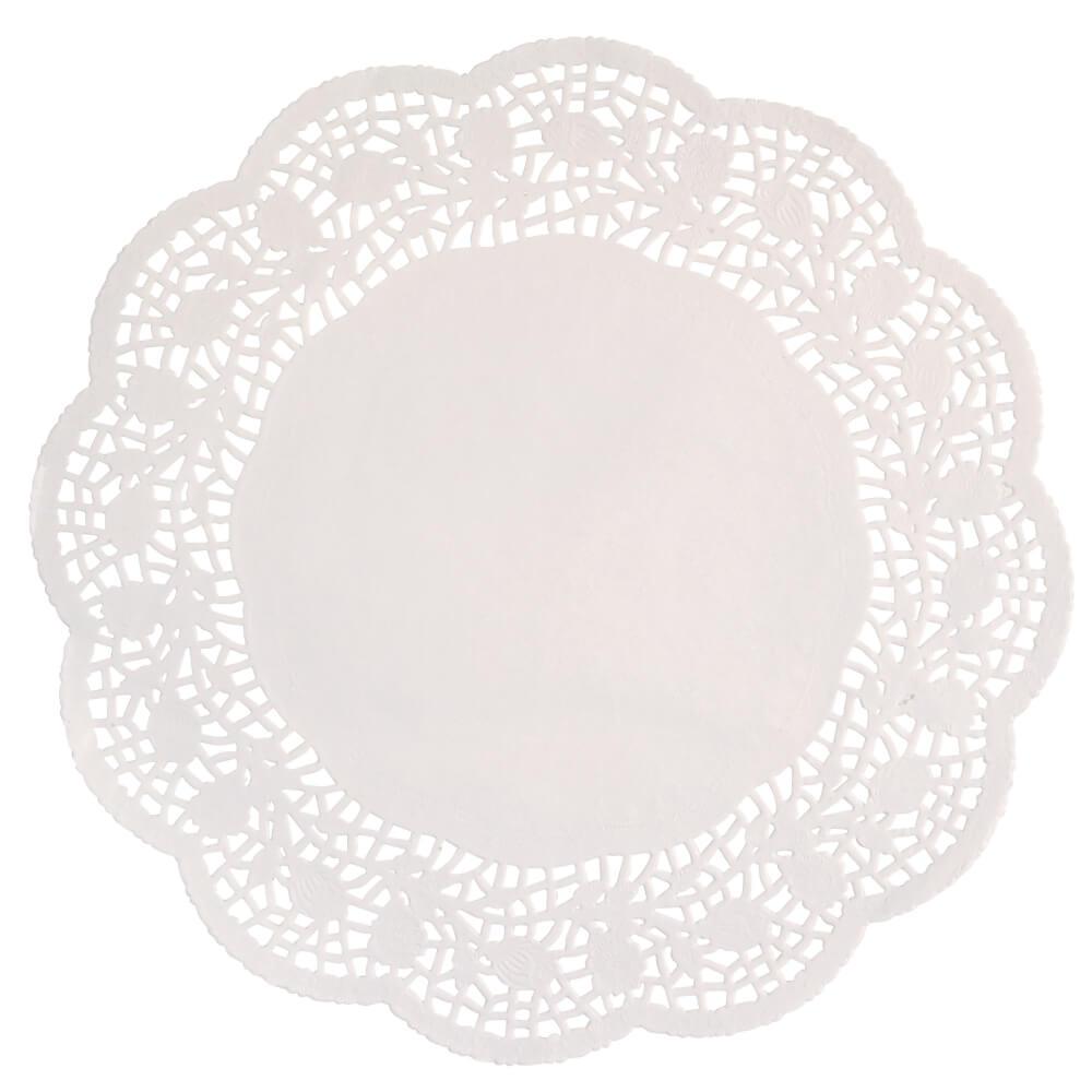 Doilies 16.5in 4ct, White 