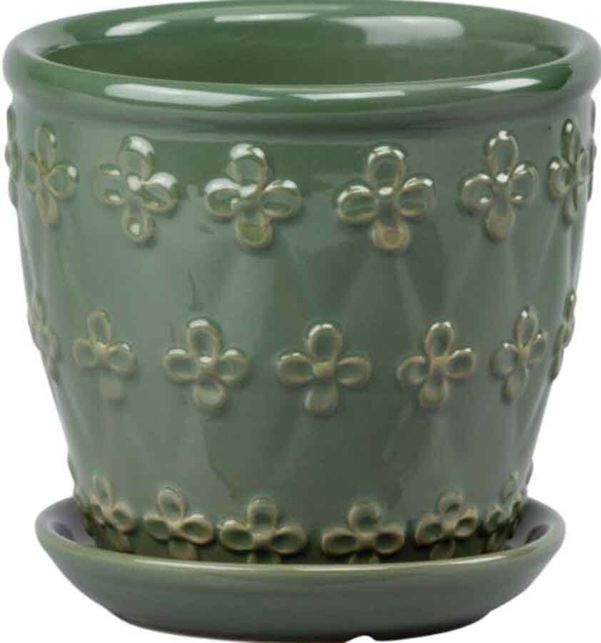 Vintage Planter 4.5in Arbor Green 