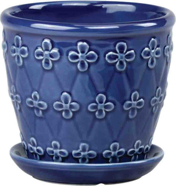 Vintage Planter 4.5in Indigo 