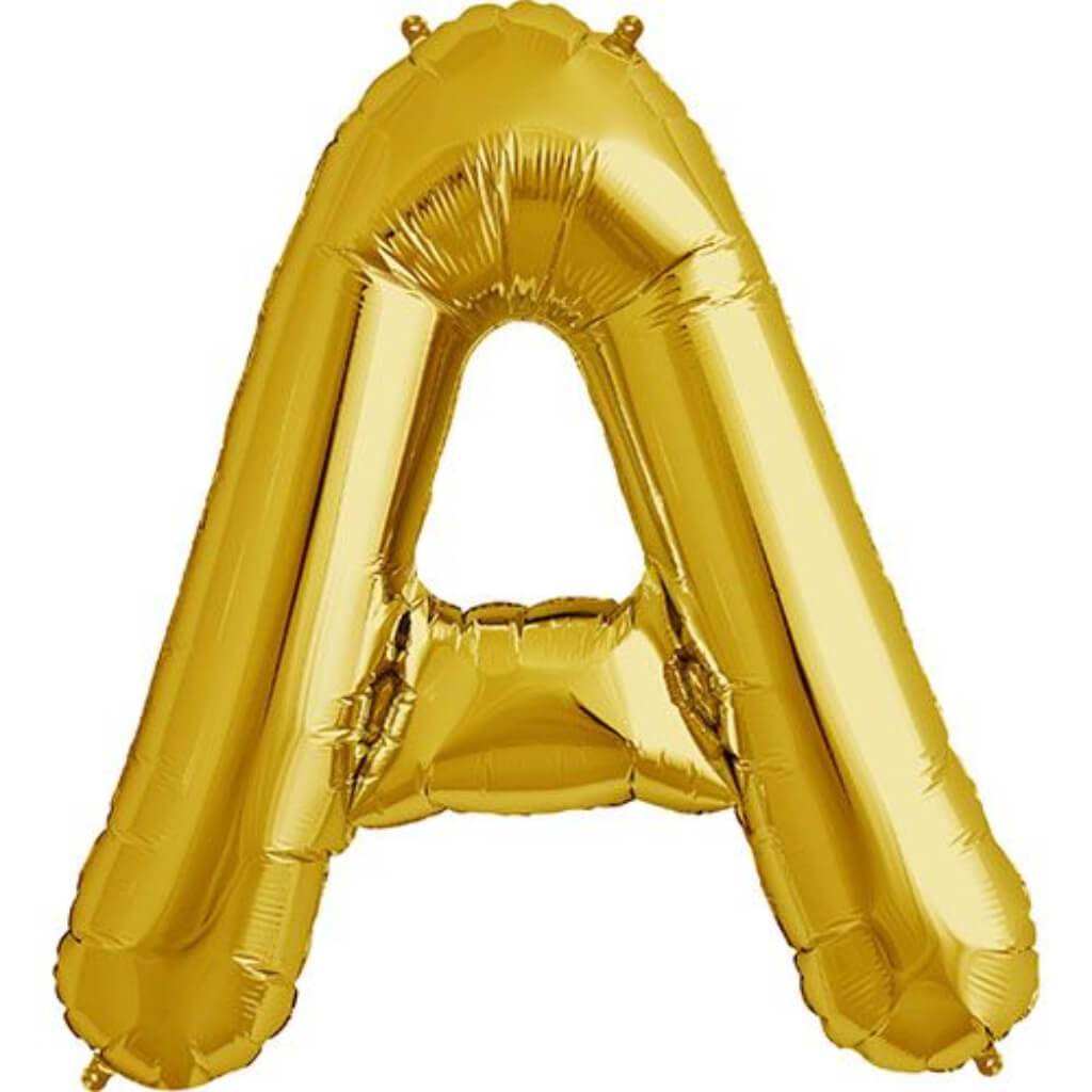 Foil Balloon  Letter A  34in Gold