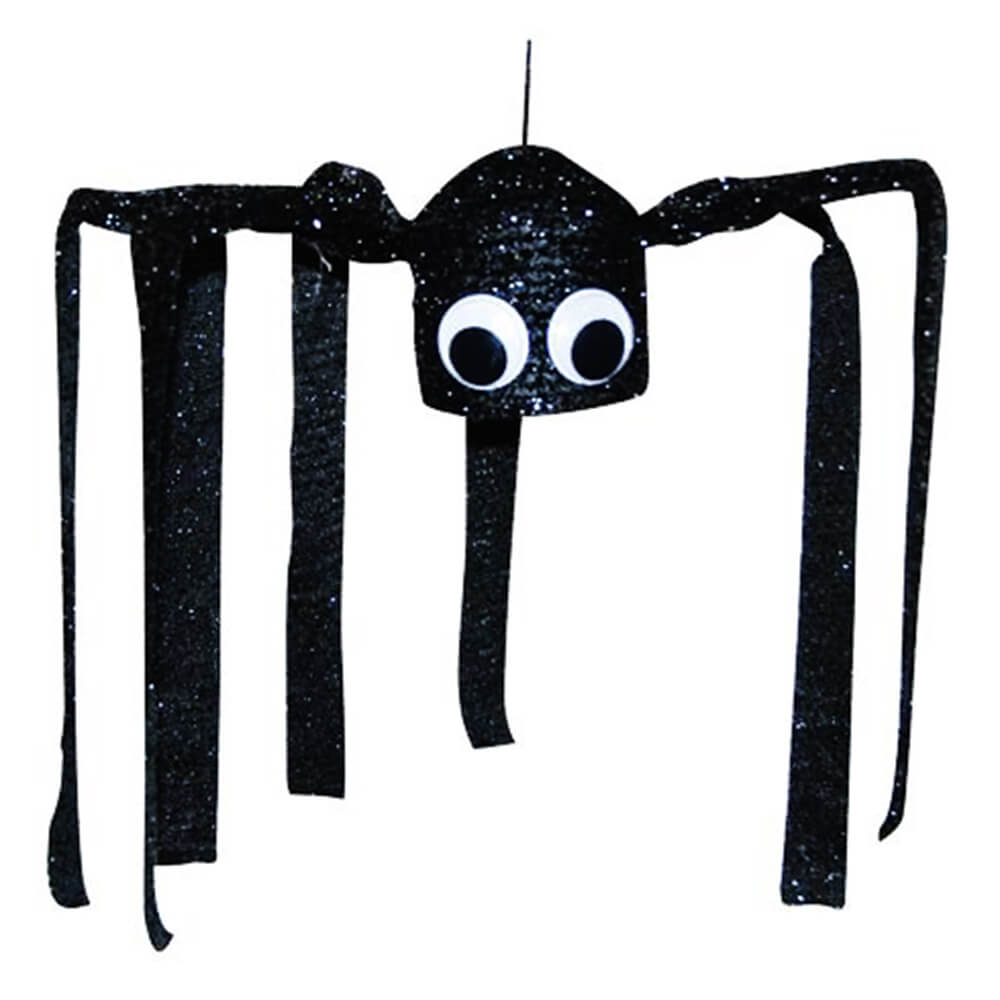 Sparkly Black Shaking Spider 