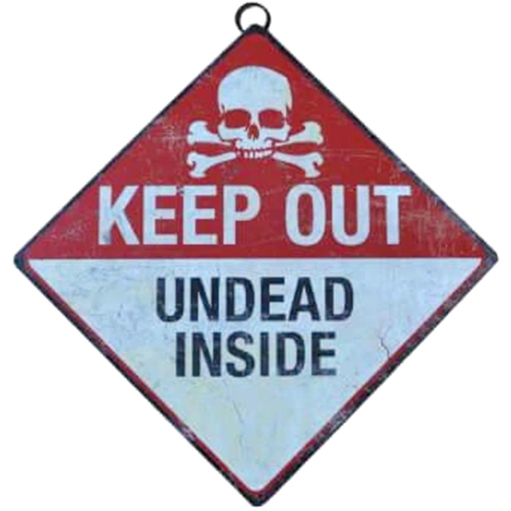 Metal Sign Mini Warning