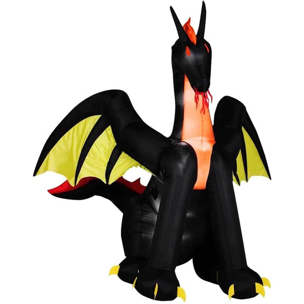 Fire Dragon with Wings Animated Air blown 