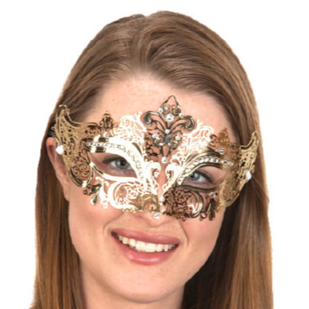 BLACK METAL FLEUR DI LIS MASK 