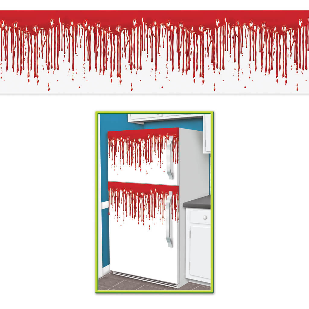 Dripping Blood Fridge Border 15&quot; X 5&#39; 