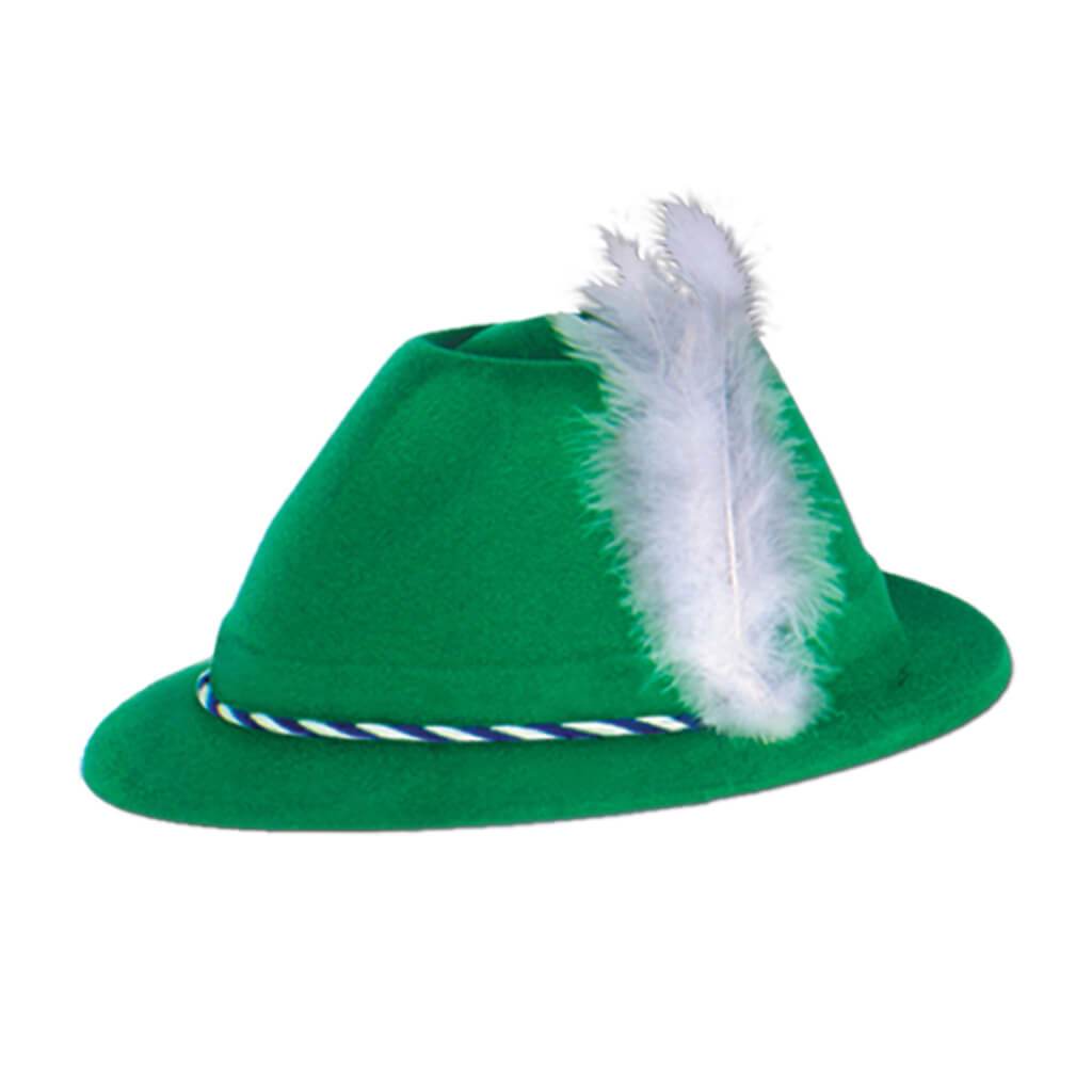 Green Velour Tyrolean Hat 