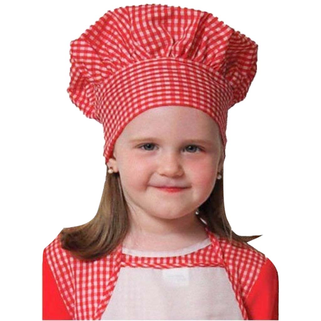 Gingham Chef Hat Red 