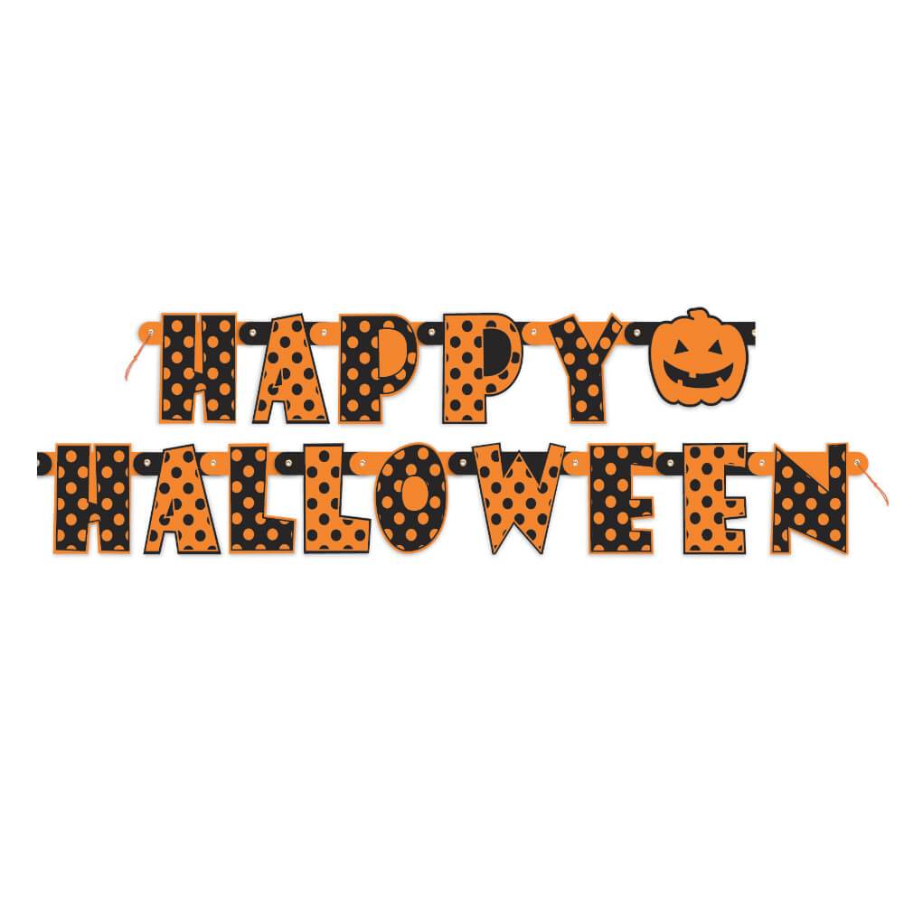 Jointed Banner Halloween Dots 