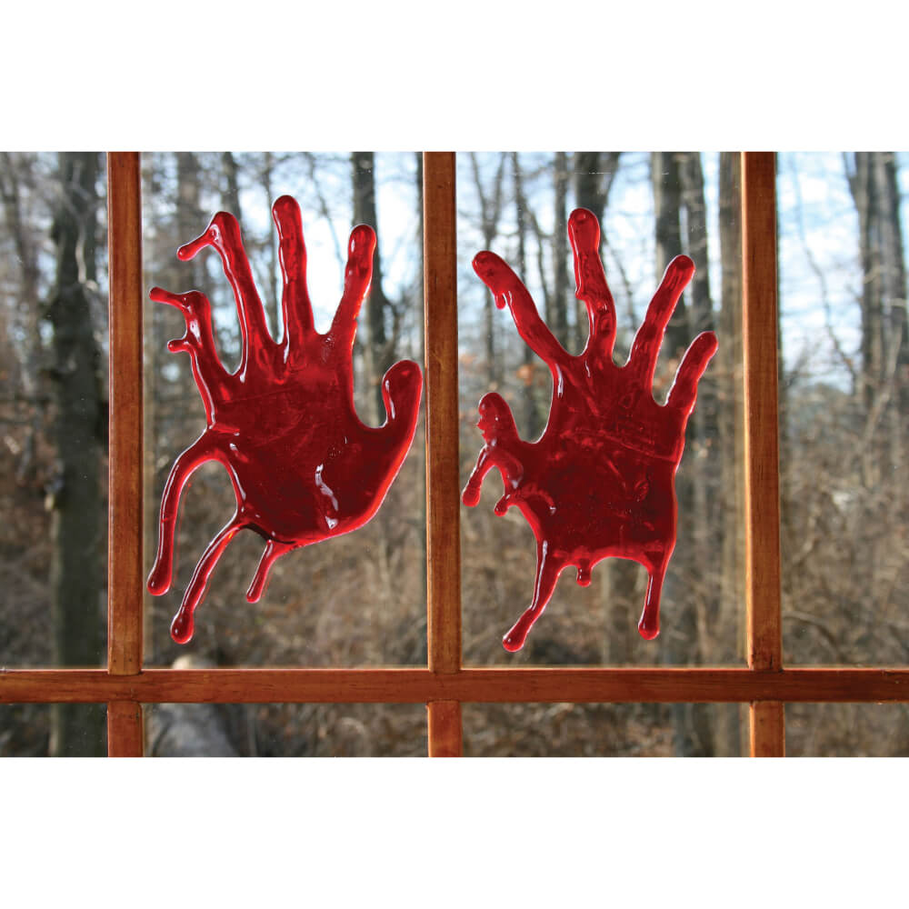 3D Bloody Window Decor Hand 18in Wide 