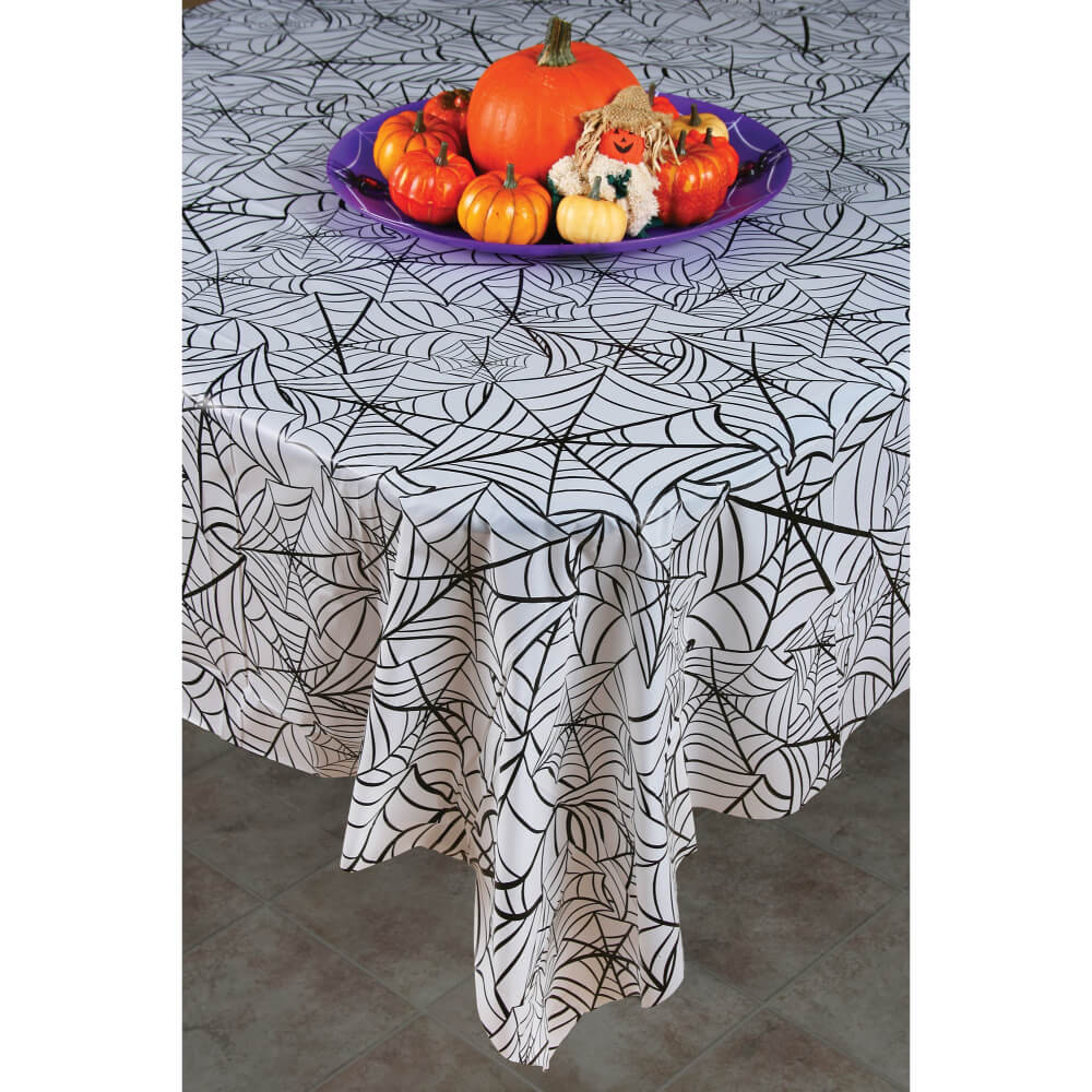 Tablecloth with Black Web 108in x 54in