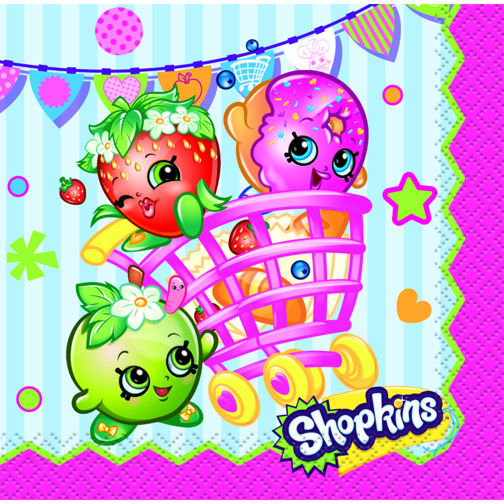 Shopkins Beverage Napkins, 16ct 