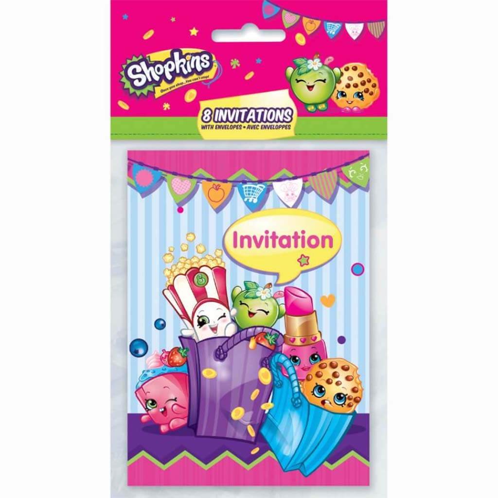 Shopkins Invitations, 8ct 