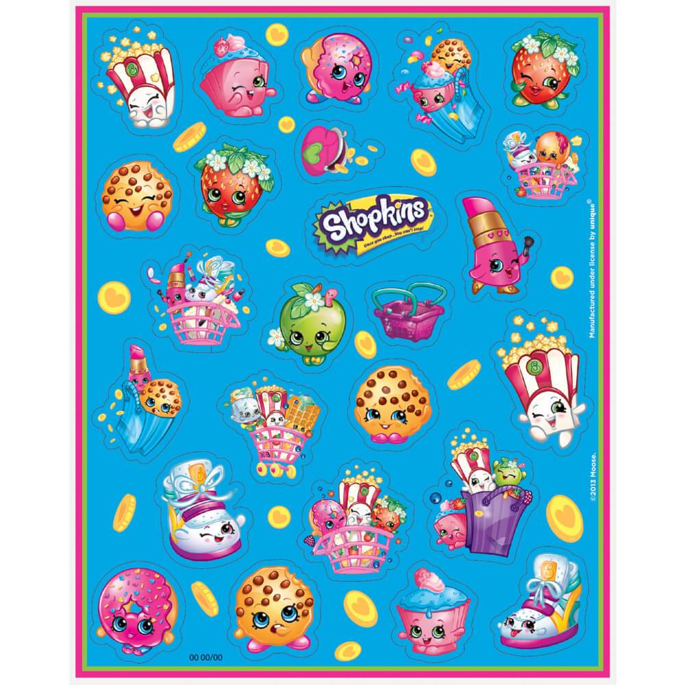 Shopkins Sticker Sheets, 4ct 