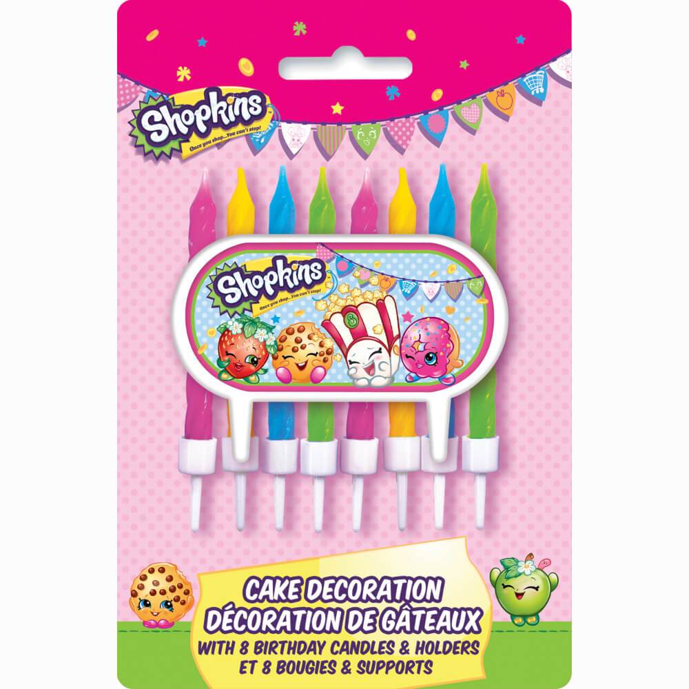 Cake Topper with 8 Candles Shopkins 